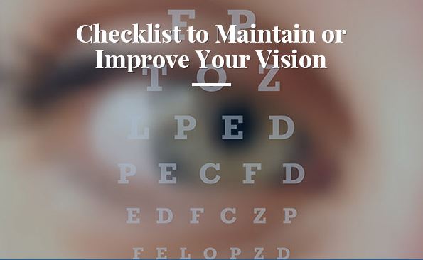 Eye Michigan Checklist to Improve Your Vision