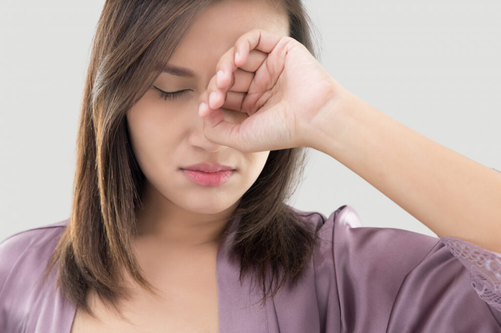 The Lady Has Optic Neuritis and Eye Inflammation